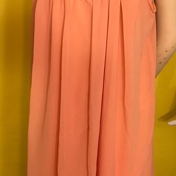 Halloween Orange Vintage Chiffon & Lace Midi Dress - Picture 5 of 10
